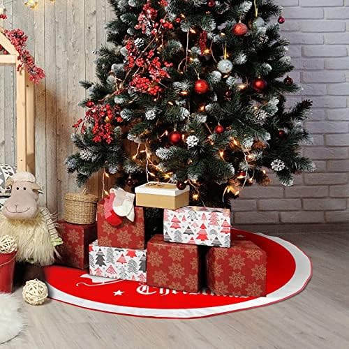 חצאית עץ חג מולד שמח סנטה קלאוס 30 x 30 חצאית עץ אלק חג המולד מחצלת עץ לחופשה בית מקורה מסיבת עיצוב חיצונית חג המולד
