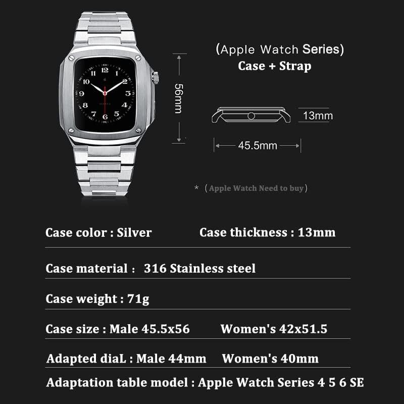 Trdybsk רצועת נירוסטה לרצועת Apple Watch 45 ממ 44 ממ 42 ממ 40 ממ מארז שעון מתכת עבור IWatch Series 7 6 SE 5 4 אביזרי שינוי