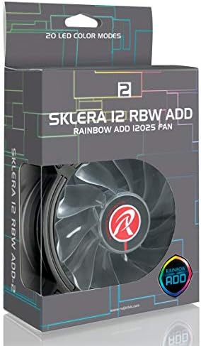 Raijintek Sklera 12 RBW הוסף -2 120 ממ מאוורר מחשב, 5V 4Pin הניתן להתייחסות ל- RGB, 2 חבילות