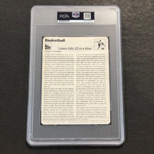 1977 Edito Jerry West חתום על כרטיס מסחר PSA/DNA מכוסה לייקרגרס אוטוגרפיה - כרטיסי כדורסל לא חתומים