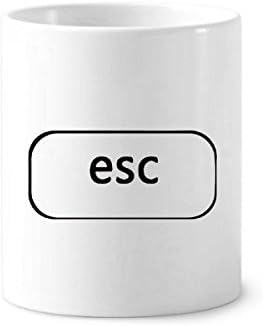 סמל מקלדת ESC מברשת שיניים מחזיק עט ספל קרמיקה עמדת עיפרון