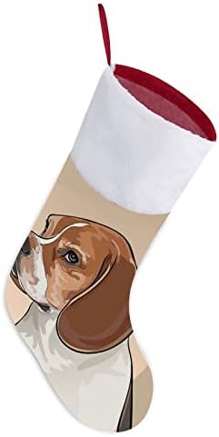 ביגל גזע כלב גרב חג המולד גרביים תלויים מדפיסים קישוטי אח עץ חג המולד