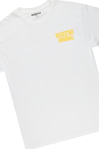 חולצת טריקו צהובה של רוקסטאר מקורית של גברים/סט סופר מוערך