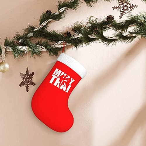 Cutedwarf Muay Thai Stockings Stockings חג המולד קישוטי עץ גרביים לחג המולד למסיבות חג חג המולד 18 אינץ '