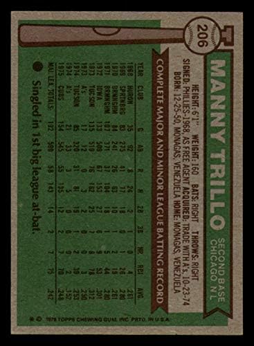 בייסבול MLB 1976 Topps 206 Manny Trillo Ex ++ מעולה ++ גורים