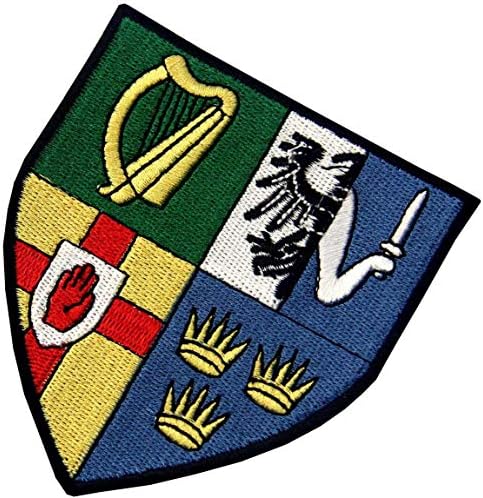 פרובינציות אירלנד סמל סמל מעיל נשק אירי ברזל רקום ברזל על תפירה על טלאי