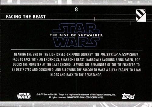 2020 Topps מלחמת הכוכבים העלייה של Skywalker Series 2 Purple 8 מול כרטיס המסחר של Beast