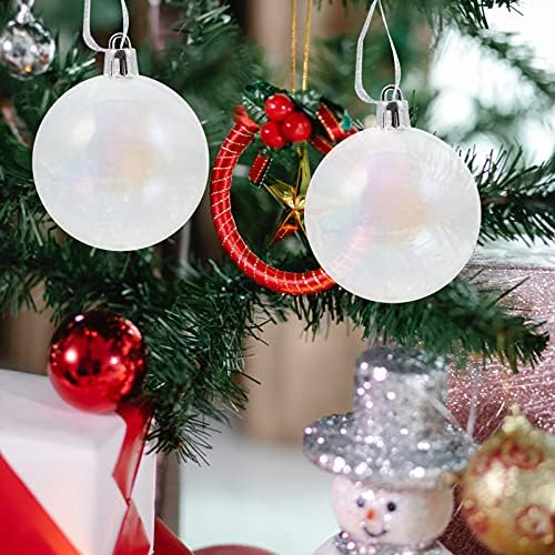 12 יחידות כדורי חג מולד שקופים כדורי פלסטיק אטומים לחג המולד כדורים דקורטיביים אבזרי צילום אבזרי עץ חג המולד עץ חג המולד ציוד מסיבות מסיבות ≠ 4 סמ Å