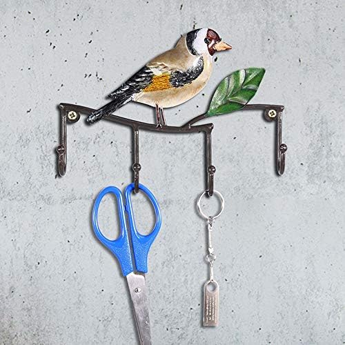 Yang1mn.ornments Head Bird Bird Hook Key רעיון ברזל ללא מסלול דלת אחורית 25.0 סמ 5.0 סמ 17.0 סמ