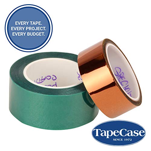 TapeCase M-33 X 72YD פוליאסטר ירוק/קלטת דבק סיליקון, אורך 72 yd, רוחב 33 אינץ '