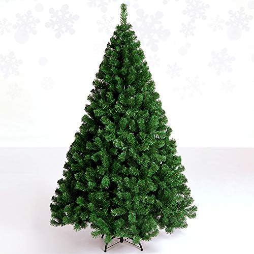 עץ חג מולד מלאכותי 6ft, עץ חג המולד של אשוחית פרימיום עם עץ מתכת מתקפל, 600 טיפים לענף למראה שופע, קוטר -10 סמ