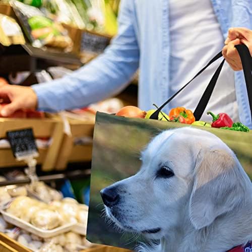 שימוש חוזר בסל קניות דפוס כלב נייד תיקים לפיקניק שקיות מכולת כביסה תיק קניות סל קניות