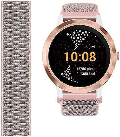 פונטנו 20 ממ מהיר שחרור רצועת שעון עבור Garmin Venu 2 פלוס / vivoactive 3 / Venu Sq / Venu, לולאת ניילון רצועת צמיד נושמת רכה עבור Samsung Galaxy Watch 4 40 ממ / 44 ממ