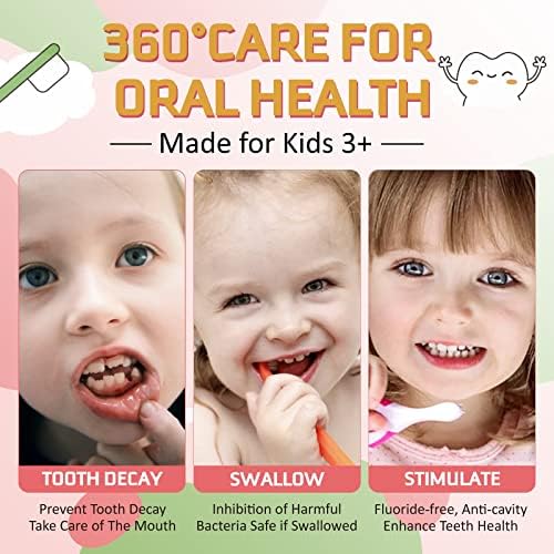ילדים משחת שיניים קצף, ילדים מקציפים לילדים משחת שיניים למברשת שיניים בצורת U, משחת שיניים פורמולה טבעית, ניקוי עמוק, משחת שיניים לטיפול אוראלי לילדים,