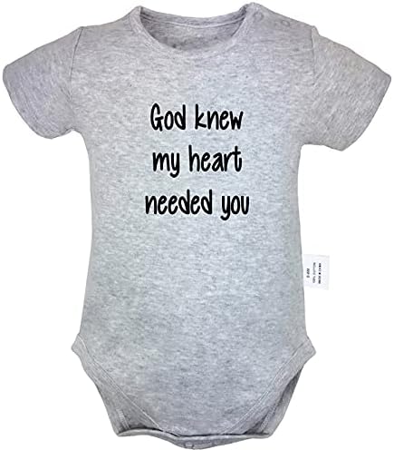 אלוהים ידע שהלב שלי צריך אותך מצחיק רומפרים יילוד בגדים לתינוק