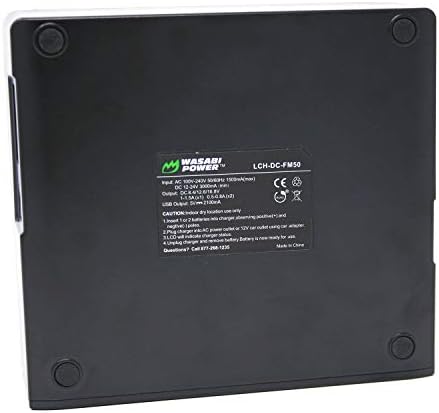 Wasabi Power כפול LCD מטען סוללות עבור Sony NP-F550 NP-F570 NP-F750 NP-F770 NP-F930 NP-F950 NP-F960 NP-FM55H NP-FM500H NP-QM71 NP-QM91 NP-QM71D