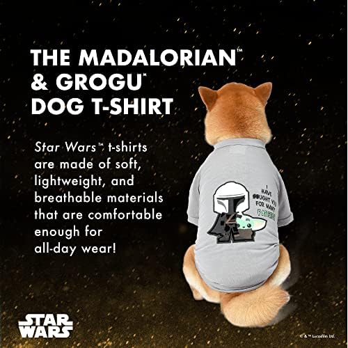 מלחמת הכוכבים לחיות מחמד חולצת הטריקו של הכלב המנדלורי, בינוני / חולצת הטריקו של המנדלורי וגרוגו לכלבים / ביגוד לחיות מחמד, טי המנדלורי לכלבים, חולצת כלבים חמודה