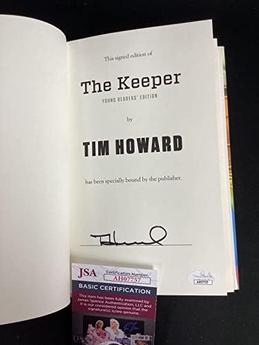 טים האוורד חתום על ספר שומר השער הכדורגל הכדורגל ארהב חתימה jsa - כדורי כדורגל עם חתימה