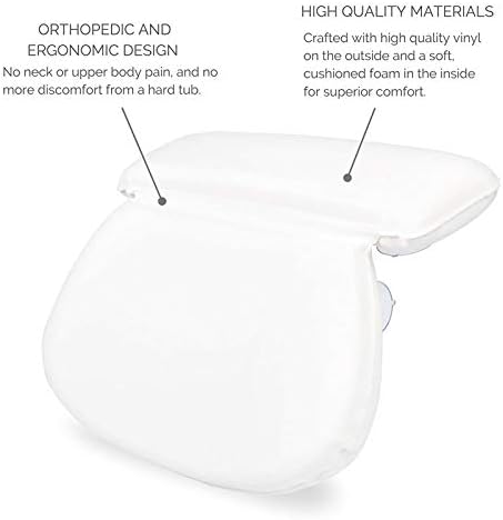 כרית אמבטיה של ESGT לכריות אמבטיה צוואר וכתף לתמיכה בצוואר וגב אביזרי אמבטיה בועה כרית אמבטיה