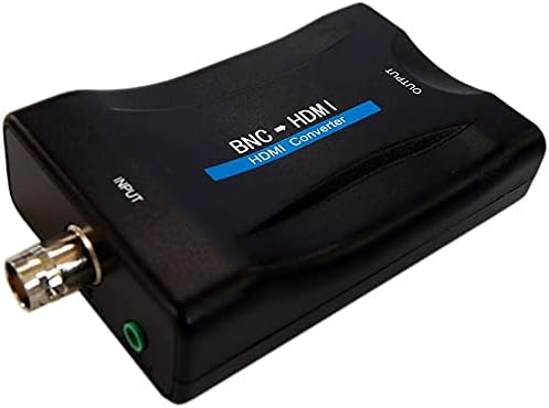 E-SDS BNC ל- HDMI תיבת ממיר וידאו למצלמות אבטחה DVRS, מתאם BNC עם אודיו תומכים בפלט 720p/1080p, קלט CVBs אנלוגי BNC נקבה לפלט HDMI