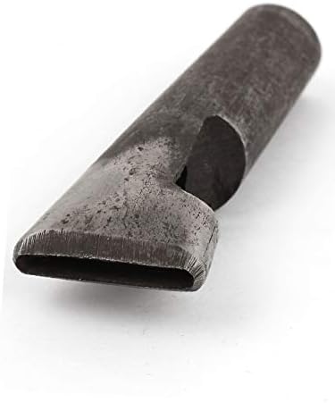 X-Deree אפור 25 ממקס 3 ממ צורה סגלגלה שטוחה אטם חגורת עור חור אטם חלול כלים (Herramienta de perforación hueca de cuero de agujero de forma ovalada plana de 25 mm x 3 mm gris