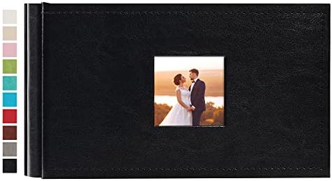 אלבום צילום קטן של Potricher 4x6 100 תמונות עטיפת עור אלבומי ספר עם 100 כיסים אופקיים לתינוק לחתונה משפחתית