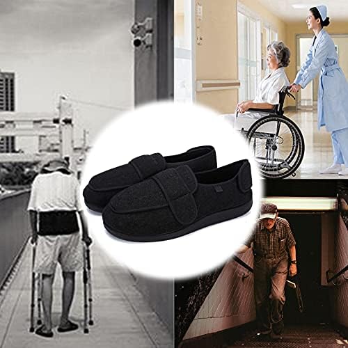 נעלי סוכרת של GYCDWJH לנשים, נעלי סוכרת מתכווננות לרגליים נפוחות ללא החלקה ונעלי הליכה נושמות עבור קשישים רגליים נפוחות שימוש