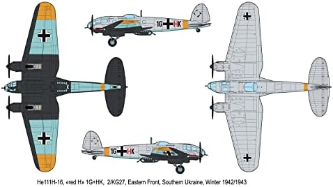 Roden 1/144 חיל האוויר הגרמני Heinkel HE11H-16/20 מפציץ כפול ייצור מאוחר דגם פלסטיק RE14344