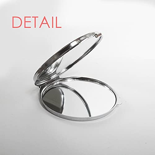 אוריגה יונה גיאומטרי צורת יד קומפקטי מראה עגול נייד כיס זכוכית