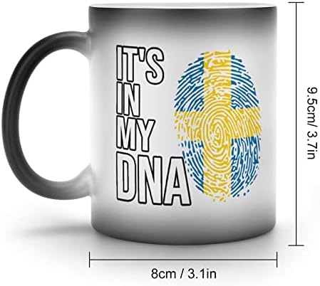 זה שלי דנ א שוודיה דגל יצירתי שינוי צבע קרמיקה קפה כוס חום שינוי ספל מצחיק עבור בית משרד