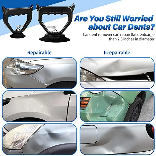 DHGAXTE מכונית מושכת שיניים, ערכת הסרת מושך שיניים של 2 מכוניות, כלי מסיר מושך שיניים של כוס יניקה, כלי מסיר שיניים לשקע, זכוכית, מסך, תיקון הריסה והסרת אובייקטים