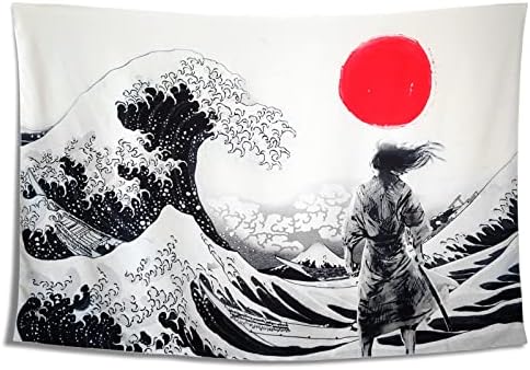 יפן מסורתית שטיח אוקיו-דואר דיו ציור סמוראי קיר עבור שינה דקור 59 69 אינץ