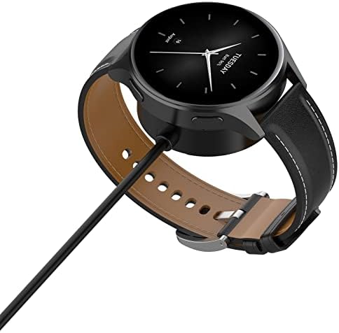 Lemspum USB טעינה עריסה תואמת ל- Xiaomi Mi Watch S2 42 ממ/46 ממ החלפת שעון פעיל מטען USB מגנטי עגינה שחור/לבן