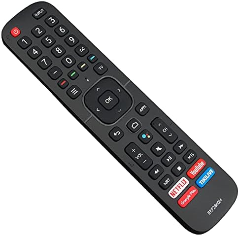 ERF2B60H Replace Remote Control fit for Hisense TV 55A6501EU 50A6501EU 43H6570F 50H6570F 55H6570F 43H78G 50H78G 55H78G 50H8F 55H6570G 50H6570G 43H6570G 50H8G 55H8G 50H6510G 43H6590F 50H6590F 55H6590F