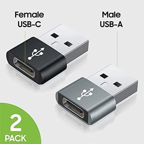 USB-C נקבה ל- USB מתאם מהיר זכר התואם לג'יפ שלך 2018 רנגלר/גלדיאטור למטען, סנכרון, מכשירי OTG כמו מקלדת, עכבר, רוכסן, GamePad, PD