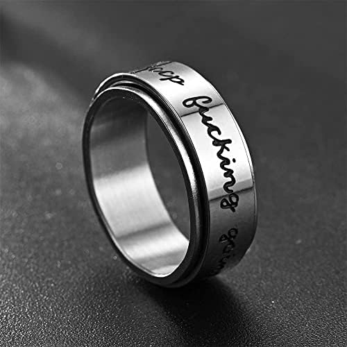 טבעת ספינר טבעת מעוררת השראה טבעת נירוסטה סיום נירוסטה להקות חתונה רצועות סיבוב לקשק לחרדה מתנה תכשיטים לשיפור עצמי של נשים לנשים גברים