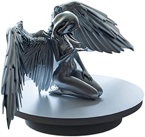קישוט פסל חיקוי פיסול מתכת של מלאך כורע עם כנפיים פתוחות אמנות מלאך כנף נשייה כורעת כובע כובע פסלון לפסלי קישוט ביתי ביתי קישוט ביתי