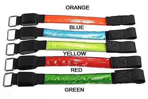 בטיחות LED צהוב רצועת זרוע מהבהבת רצועת חגורה מהבהבת רצועת זרוע שורש כף היד על ידי חנות 24/7