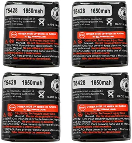 Teseko 4 Pack 3.6v 1650mAh Two-Way Radio Rechargeable Battery Replacement for Motorola 56315 HKNN4002 Em1000 KEBT-071-A Talkabout 5950 T4800 T5000 Radios