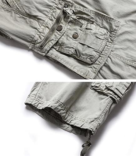 מכנסיים קצרים מטען ארוכים באורך הברך רך ורגוע של גברים נאובריים 13