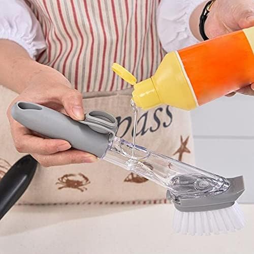 ZBORO 2 IN1 ניקוי כלי שטיפת כלים נשלפת מתקן נוזלים אוטומטי ידית ארוכה ניקוי כלים למטבח גאדג'ט -17081
