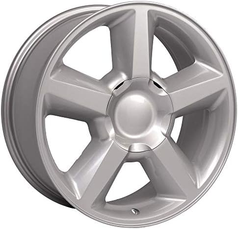 גלגלים OE LLC 20 אינץ 'חישוקים מתאימים לפני 2019 סילברדו סיירה לפני 2011 טאהו פרברי יוקון אסקאלדה CV83 20x8.5 גלגלי כסף Goodyear צמיגי LS2
