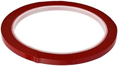 X-DREE 5 PCS 3 ממ רוחב 164ft אורך צד דבק מבודד חשמלי חד-צדדי אדום (5 יחידות cinta adhesiva aisladada eléctrica de un solo lado de 5 mm de ancho y 164 peis de longitud rojo rojo