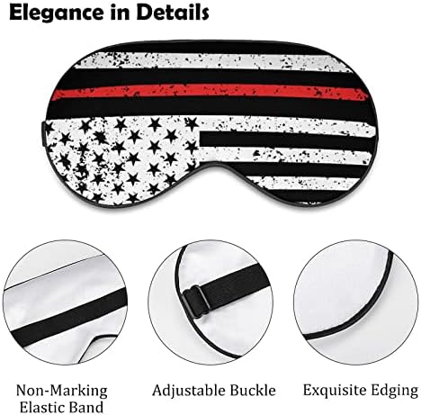 דגל אמריקאי ותוף מסכת כיסוי עיניים שינה צלל צל כיסוי עיניים רצועה מתכווננת עם גרפיקה מצחיקה לנשים גברים בגודל אחד