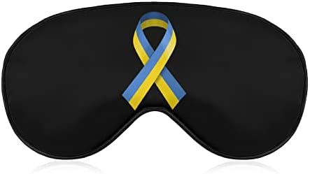 סרט פס דגל אוקראיני מסכת מכסה עיניים ישנה גוון עיניים חמוד כיסוי לילה מצחיק עם רצועה מתכווננת לגברים נשים