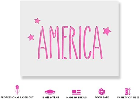 סטנדרטים עצמאיים של אמריקה ארהב - סטנסיליות לשימוש חוזר לציור - צור DIY Starry America USA ארהב עצמאות עיצוב הבית