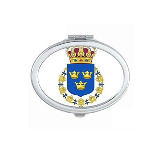 שוודיה אירופה לאומי סמל מראה נייד לקפל יד איפור כפול צד משקפיים