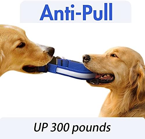 Yfbrite Ultra Light USB נטענת נטענת צווארון כלבים - צווארון כלבים מתכוונן - צווארון כלבים אטום למים - צווארון כלבים מהבהב חזות ובטיחות לכלבים שלך