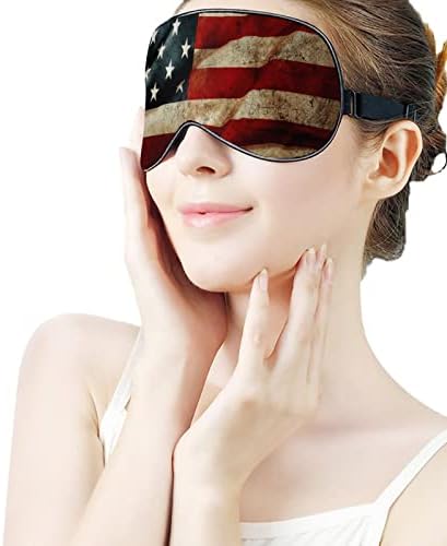 מקרוב של גראנג 'דגל אמריקאי מסכת עיניים שינה עין חמודה מכסה עיניים מכסה צפיפות לנשים מתנות גברים