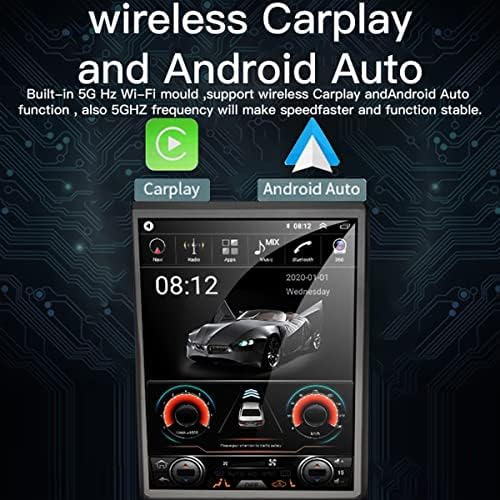DIN DIN 9.7 אינץ 'בקרה קולית מסך מגע אנדרואיד 11 סטריאו רדיו לרכב עבור פורד פיאסטה 2009-2015 מקלט Bluetooth GPS נגן וידאו Carplay SWC אחורי DSP FM AM WIFI
